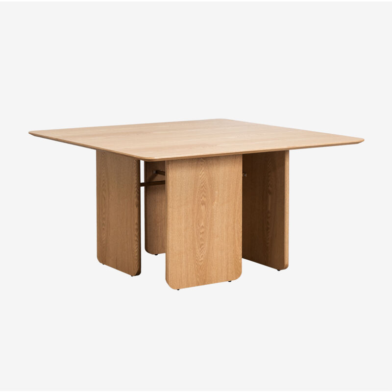 foto del prodotto sklum tavolo da pranzo quadrato in mdf e impiallacciatura di frassino 140x140 cm ginger