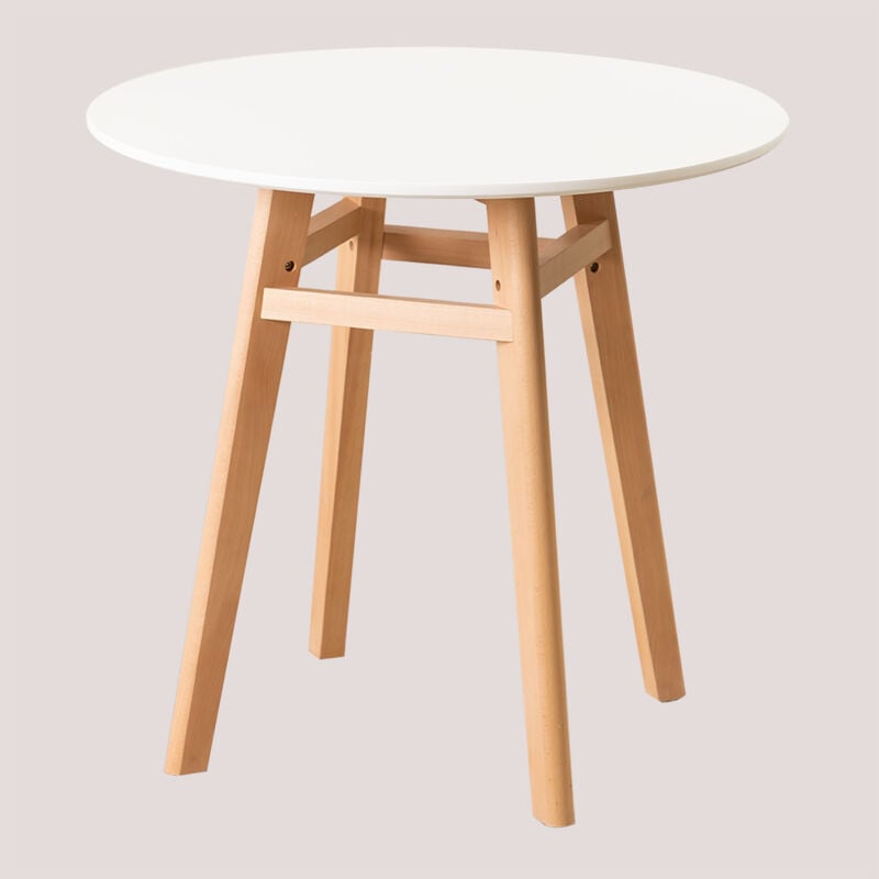 foto del prodotto sklum tavolo da pranzo rotondo in mdf e legno di faggio scand nordic
