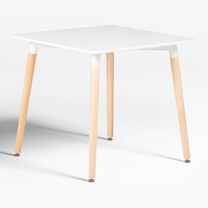 foto del prodotto sklum tavolo quadrato in legno di faggio e mdf 80x80 cm royal