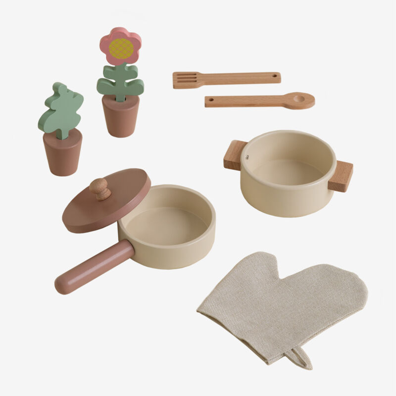 foto del prodotto sklum utensili da cucina in legno drisy kids