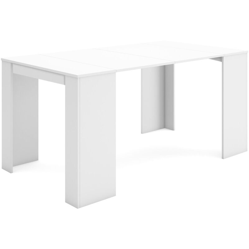 foto del prodotto skraut home consolle allungabile, tavolo consolle allungabile , 160, per 8 persone, tavolo da pranzo, stile moderno, bianco