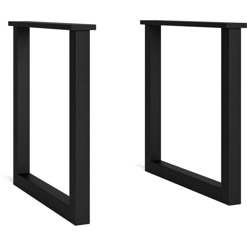 foto del prodotto skraut home piedi gambe supporto forma a u gambe del tavolo in legno massiccio soggiorno sala da pranzo ufficio laccato nero 70x71cm