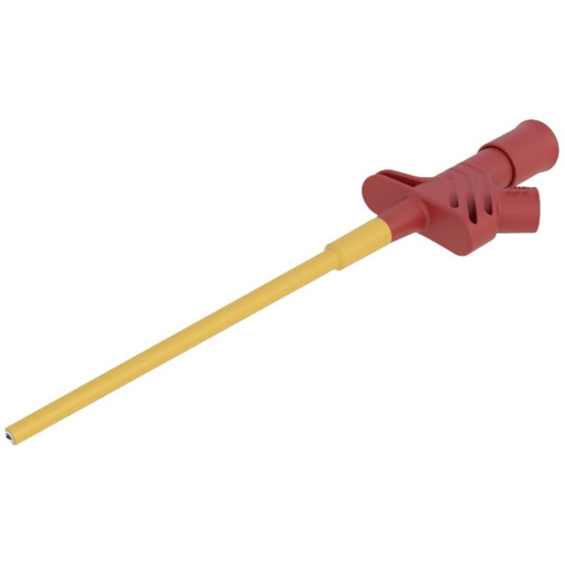 foto del prodotto sks hirschmann kleps 2600 rt morsetto a clip coccodrillo isolato connettore 4 mm cat ii rosso