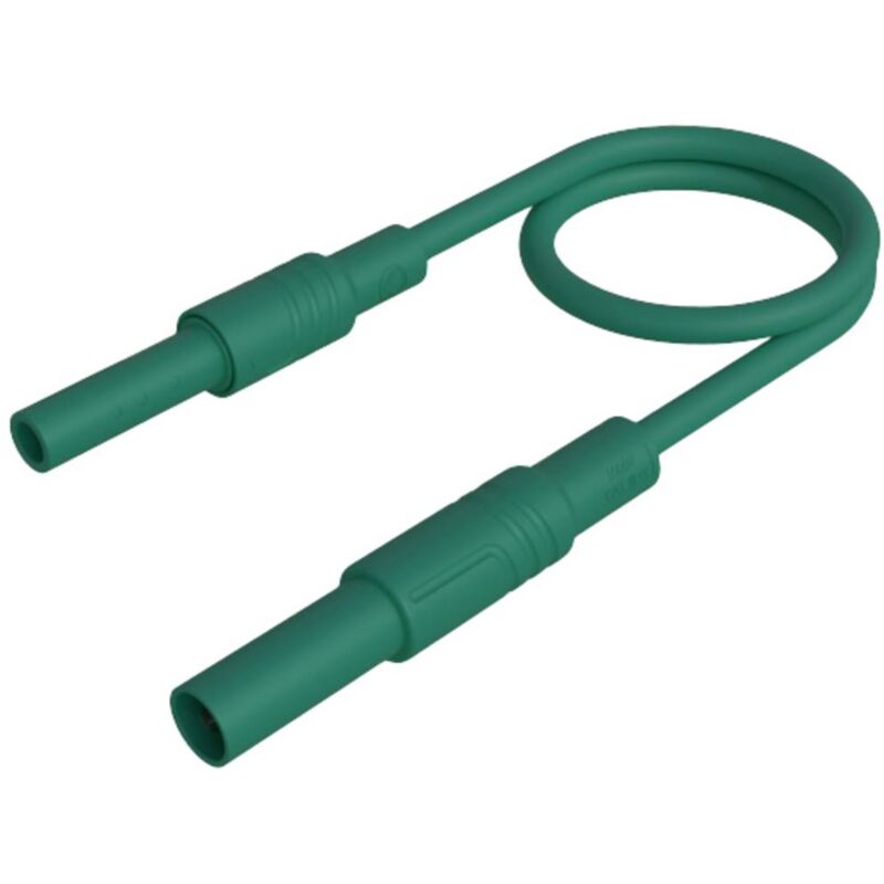 foto del prodotto sks hirschmann mal s gg b 50 2,5 gn puntali di sicurezza spina sicurezza 4 mm presa di sicurezza da 4 mm 50 cm verde 1