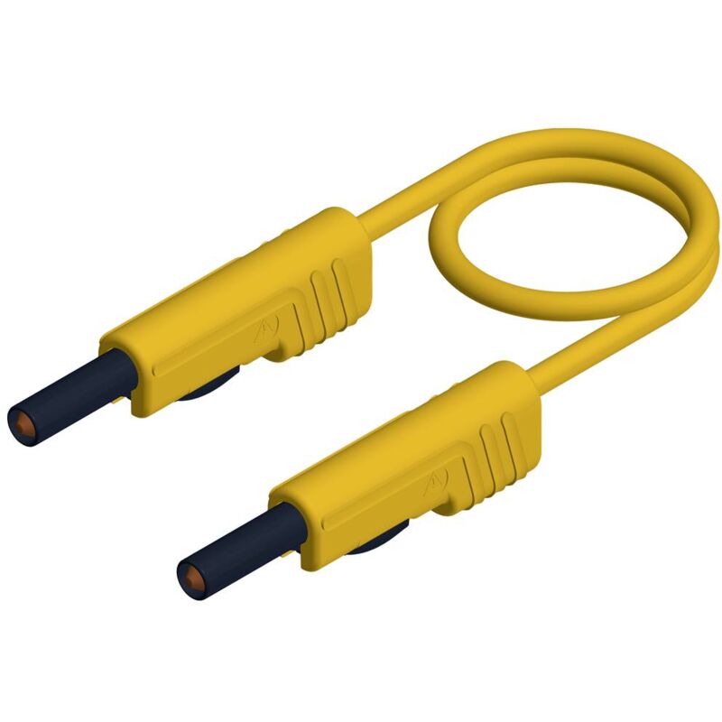 foto del prodotto sks hirschmann mlb 25 1 v ge cavo di misura spina a banana 4 mm spina a banana 4 mm 25.00 cm giallo 1 pz.
