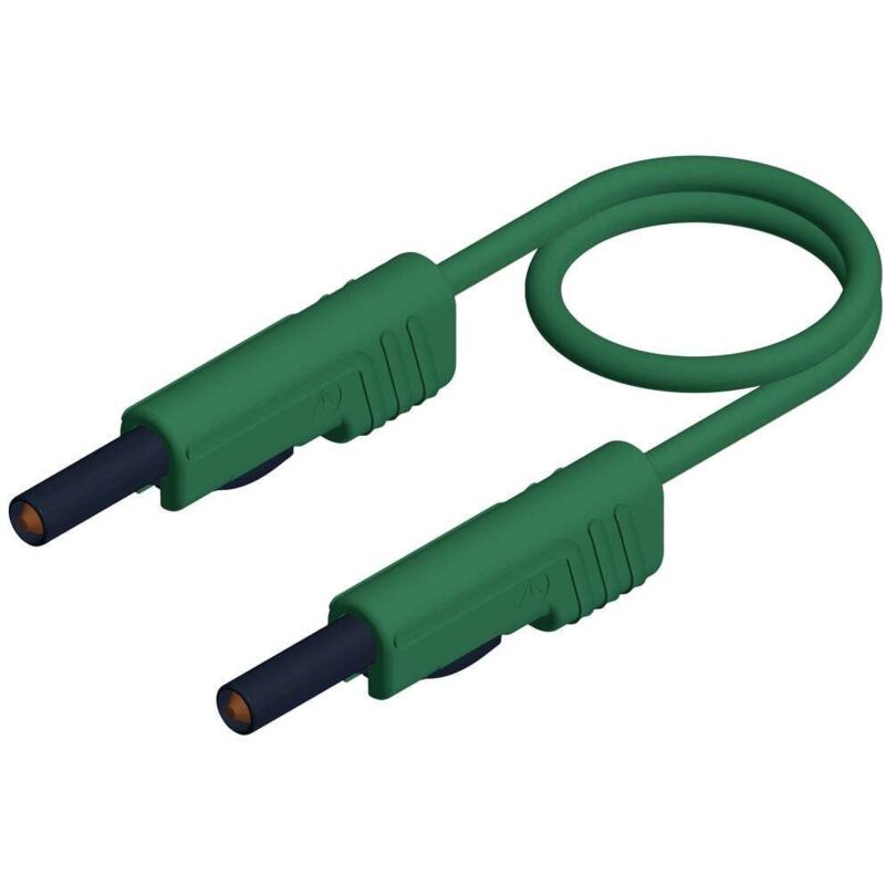 foto del prodotto sks hirschmann mlb 50 1 v gn cavo di misura spina a banana 4 mm spina a banana 4 mm 0.50 m verde 1 pz.