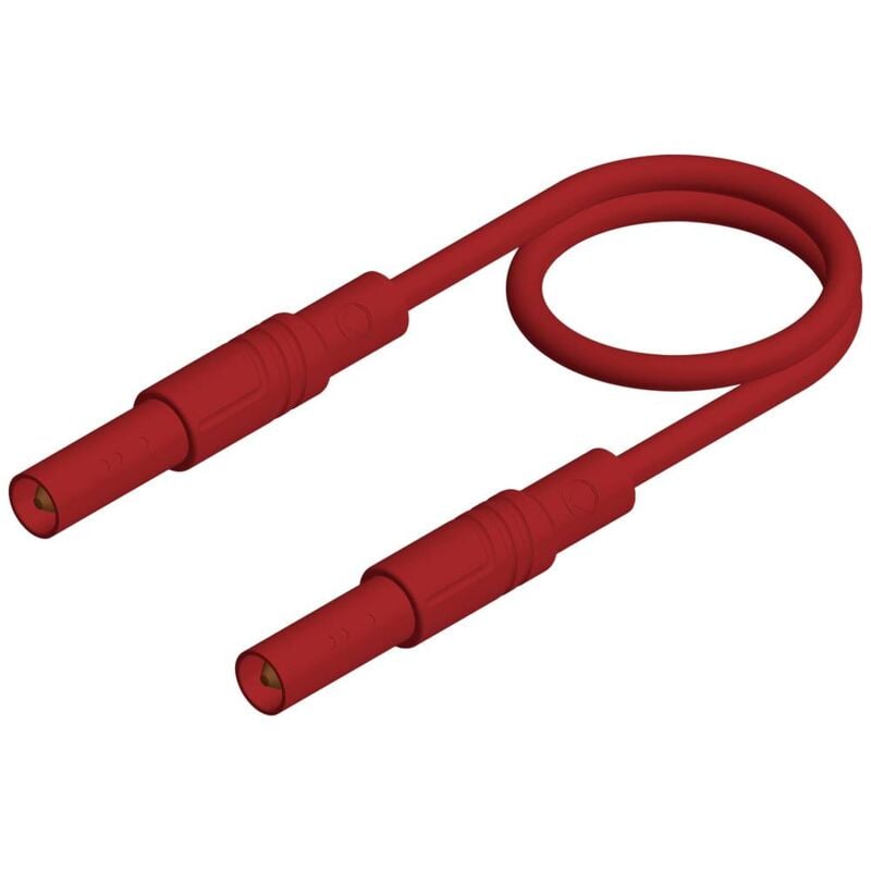foto del prodotto sks hirschmann mls gg 100 2,5 rt puntali di sicurezza spina a banana 4 mm spina a banana 4 mm 1.00 m rosso 1 pz.