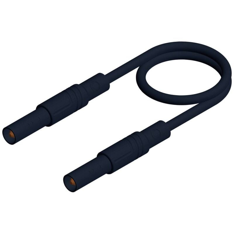 foto del prodotto sks hirschmann mls sil gg 100 1 puntali di sicurezza spina a banana 4 mm spina a banana 4 mm 1.00 m nero 1 pz.