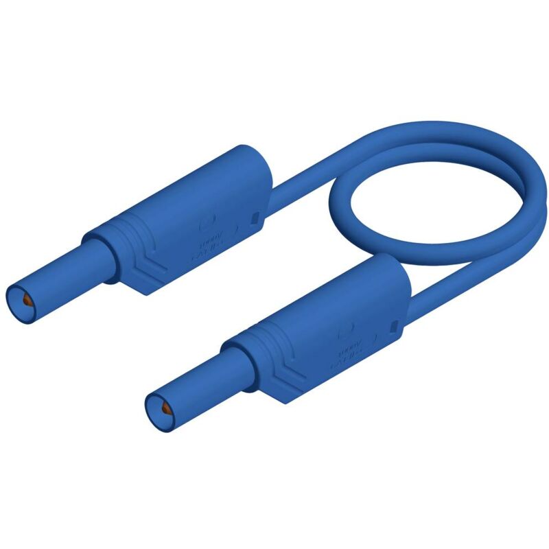 foto del prodotto sks hirschmann mls sil ws 100 1 puntali di sicurezza spina a banana 4 mm spina a banana 4 mm 1.00 m blu 1 pz.