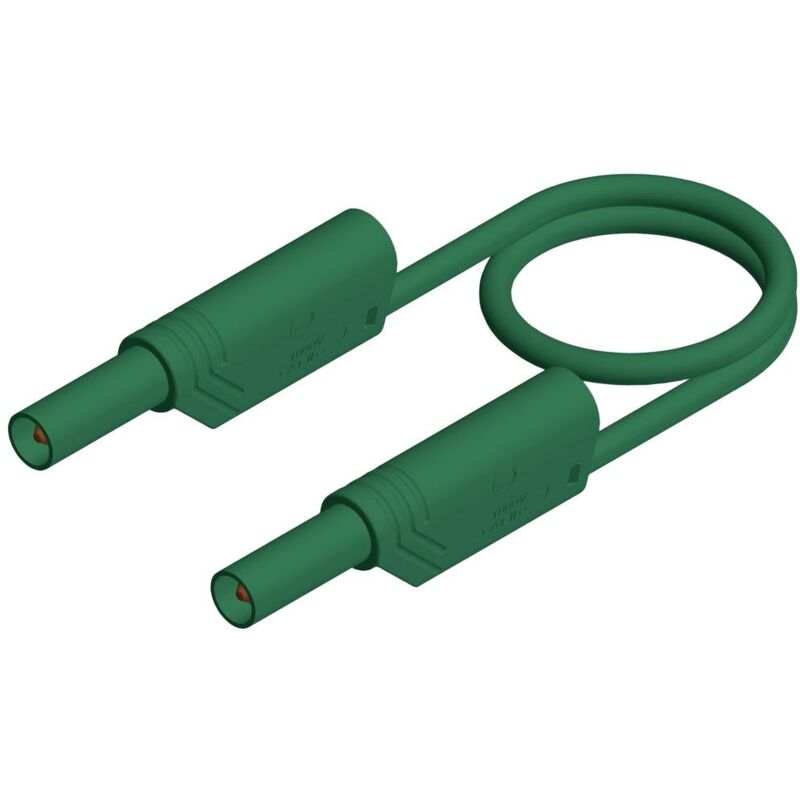 foto del prodotto sks hirschmann mls sil ws 200 1 puntali di sicurezza spina a banana 4 mm spina a banana 4 mm 2.00 m verde 1 pz.