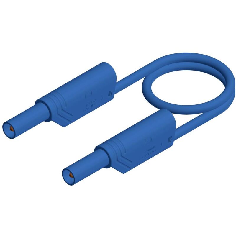 foto del prodotto sks hirschmann mls ws 100 1 bl puntali di sicurezza spina a banana 4 mm spina a banana 4 mm 1.00 m blu 1 pz.