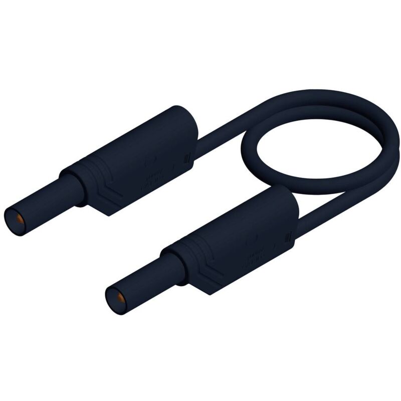 foto del prodotto sks hirschmann mls ws 200 1 sw puntali di sicurezza spina a banana 4 mm spina a banana 4 mm 2.00 m nero 1 pz.