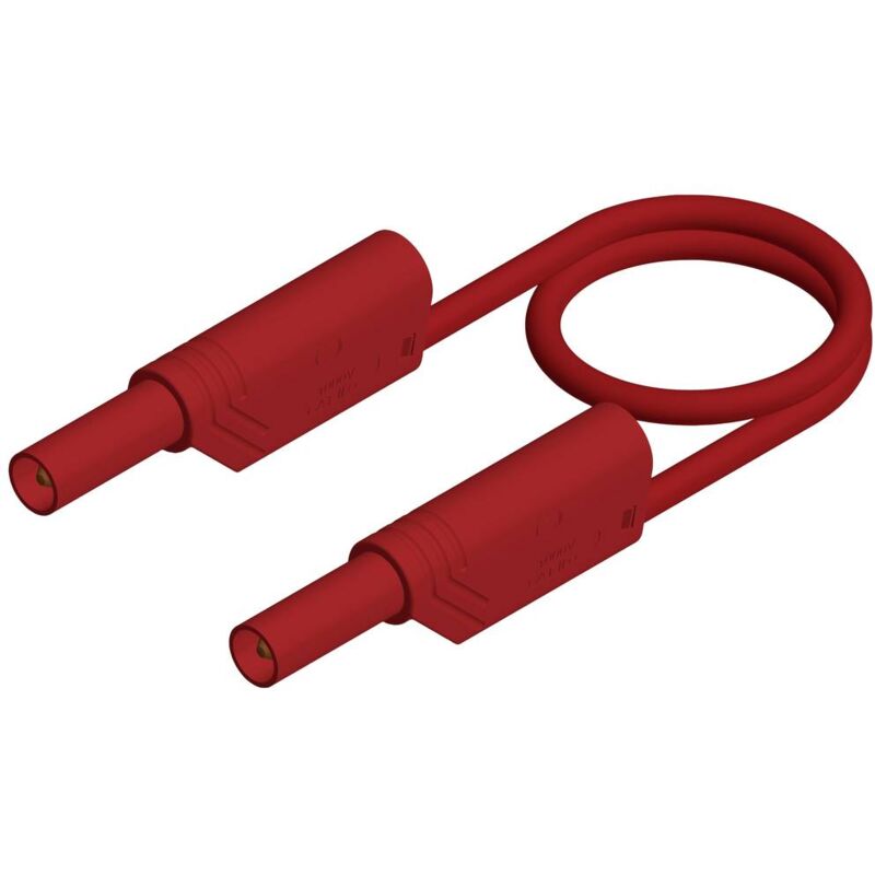 foto del prodotto sks hirschmann mls ws 50 2,5 rt puntali di sicurezza spina a banana 4 mm spina a banana 4 mm 0.50 m rosso 1 pz.