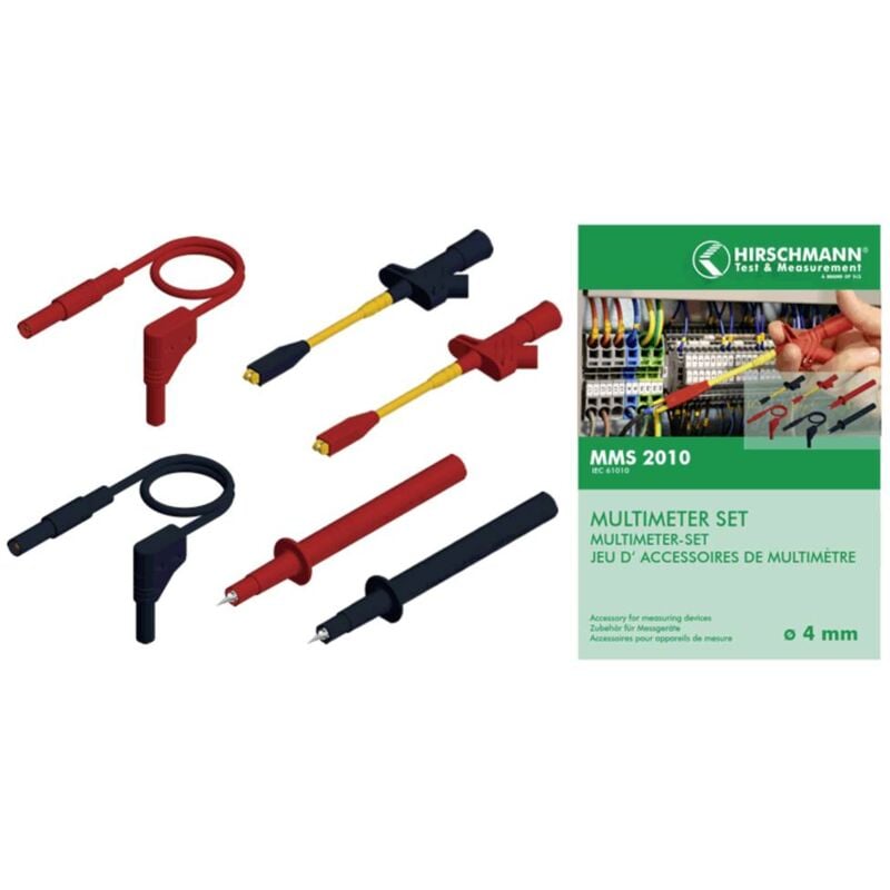 foto del prodotto sks hirschmann mms 2010 kit puntali di sicurezza spina a banana 4 mm spina a banana 4 mm 1.00 m nero, rosso 1 pz.