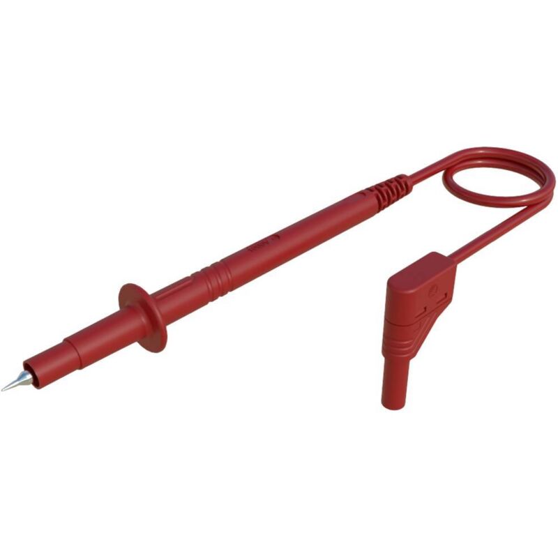 foto del prodotto sks hirschmann pl 2600 sil s ws puntali di sicurezza spina a banana 4 mm sonda 1.00 m rosso 1 pz.