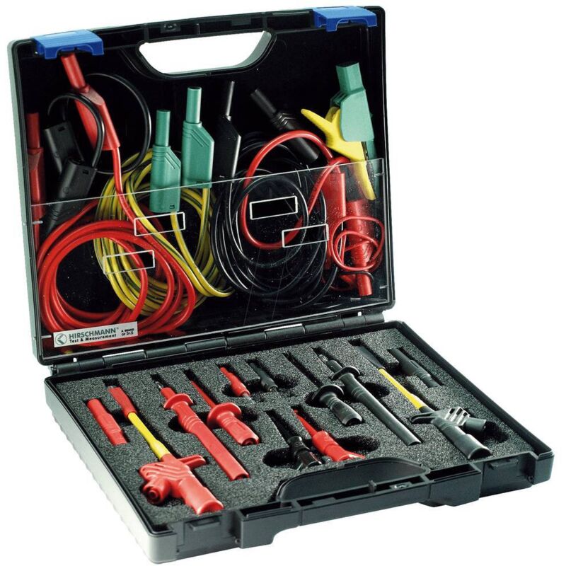 foto del prodotto sks hirschmann pms sks elektroinstallation kit morsetti a clip coccodrillo isolati connettore 4 mm, connettore 2 mm cat