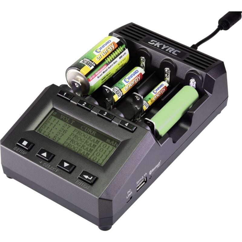 foto del prodotto skyrc mc3000 caricabatterie universale liion, lifepo, lipo, nicd, nimh, nizn, ram 10440, 14500, 16340, 16650, 17500, 17