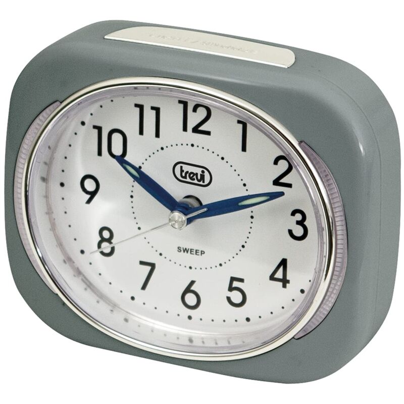 foto del prodotto sl 3040 sveglia analogica silenziosa con retroilluminazione led e ampio quadrante, movimento sweep senza ticchettio, funzione snooze, funzionamento