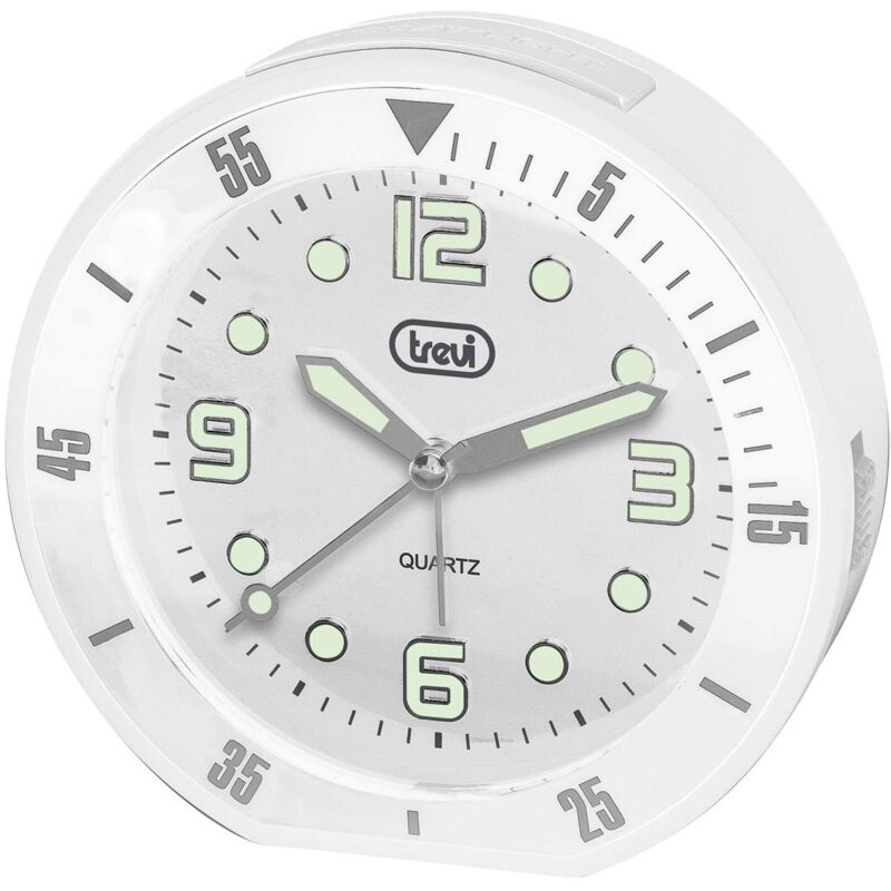 foto del prodotto sl 3091 r orologio al quarzo con sveglia e grande quadrante con numeri in rilievo, tasto snooze light, suoneria elettronica, movimento silenzioso