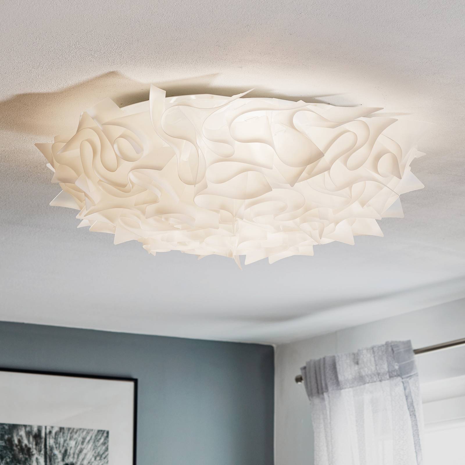 foto del prodotto slamp veli plafoniera di design, 78 cm, opal