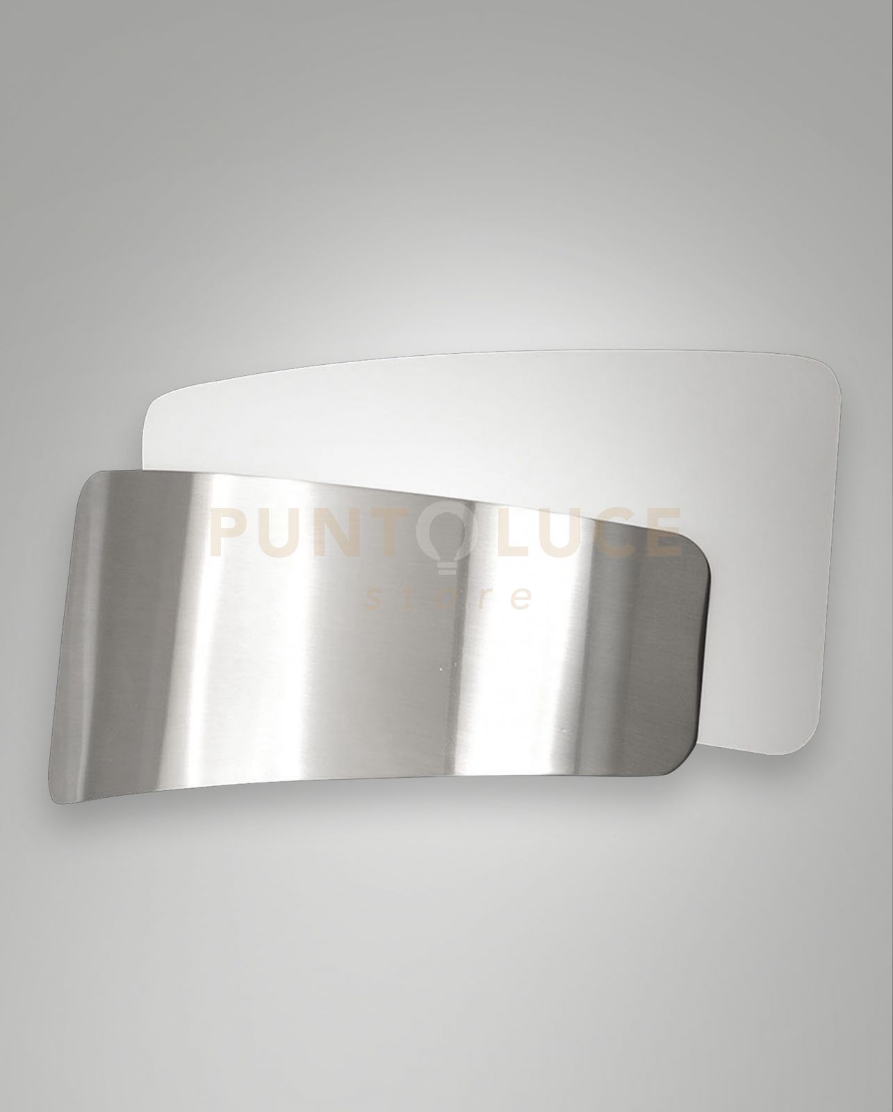 foto del prodotto slane applique nichel satinato in metallo e vetro 1 luce attacco e27