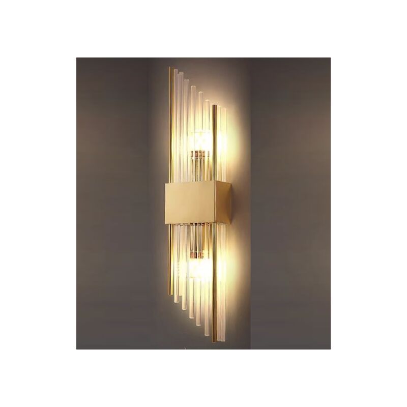 foto del prodotto slash lampada da parete grande in cristallo 550x120 mm, 2xe14, 40w, ottone