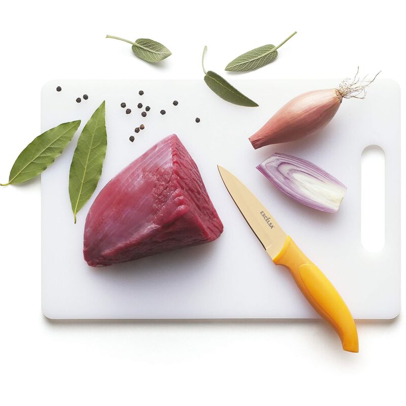 foto del prodotto slice tagliere in plastica bianco, dimensioni 20 x 30 cm excelsa