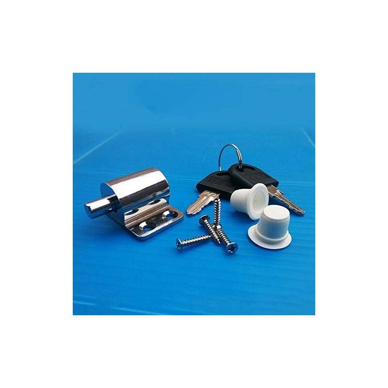 foto del prodotto sliding window lock for patio door silver with screws 1 pcs 