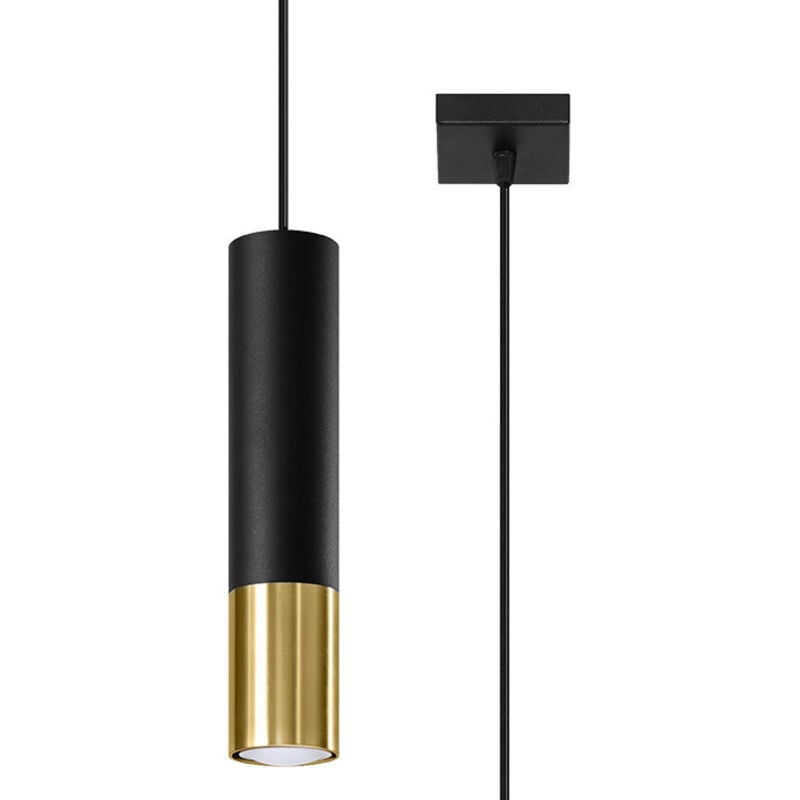 foto del prodotto slim 8cm pendelleuchte schwarz, gold gu10 sottile lampadario 8 cm nero, oro gu10