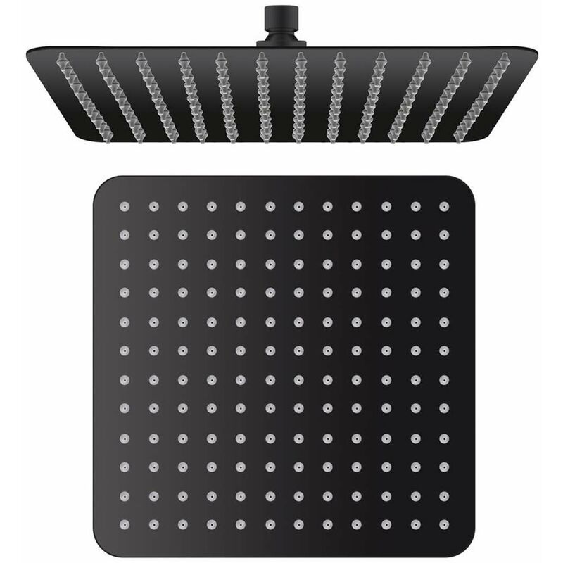 foto del prodotto slim - soffione doccia, 30x30 cm, nero/acciaio inox sl101 - sapho