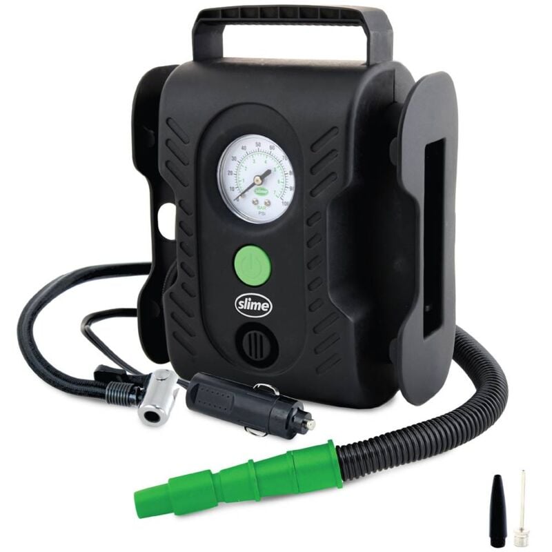 foto del prodotto slime 40066 compressore multi purpose tyre kompressor 7 bar adattatore 12v per funzionamento via cavo, manometro analog