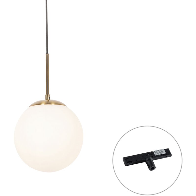 foto del prodotto slimline flore - art d co - acciaio,vetro,plastico - oro ottone bianco - sfera max. 1 x watt - qazqa