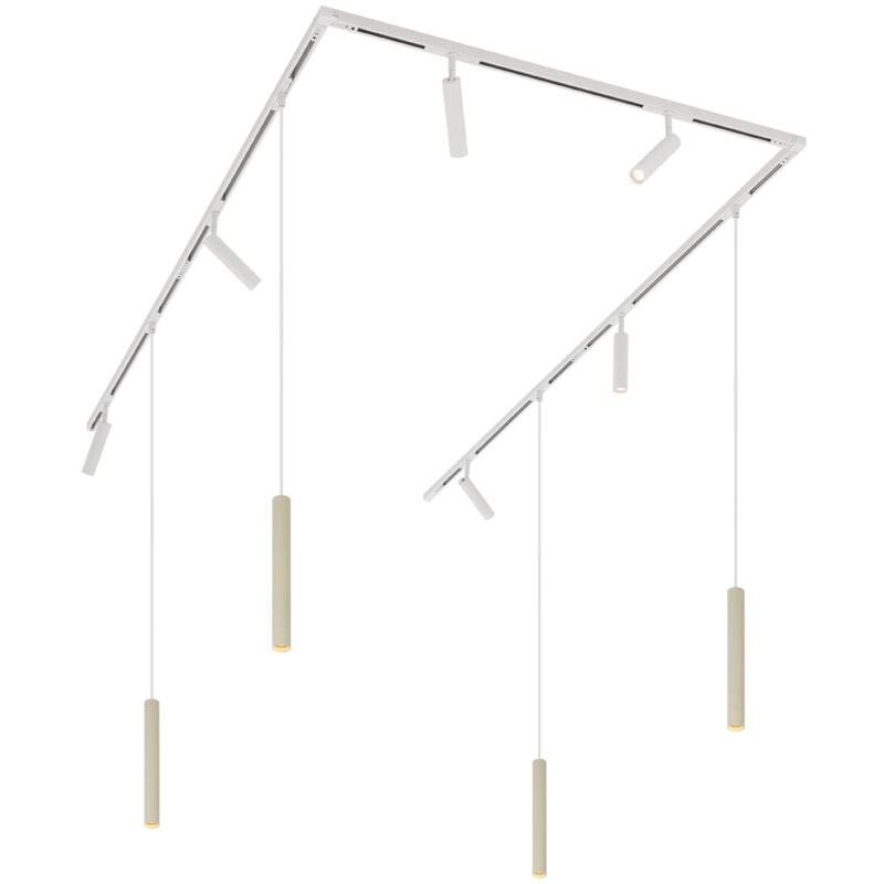 foto del prodotto slimline uzzy keno moderno alluminio,metallo bianco max. 10 x watt qazqa