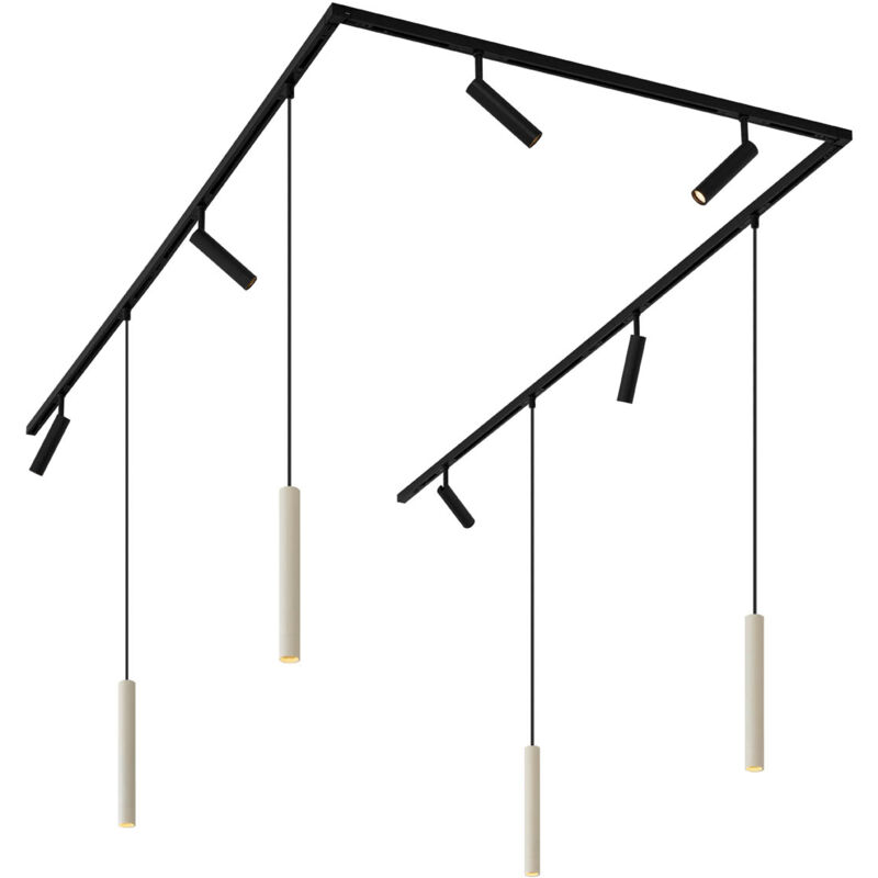 foto del prodotto slimline uzzy keno - moderno - alluminio,metallo - nero - max. 10 x watt - qazqa