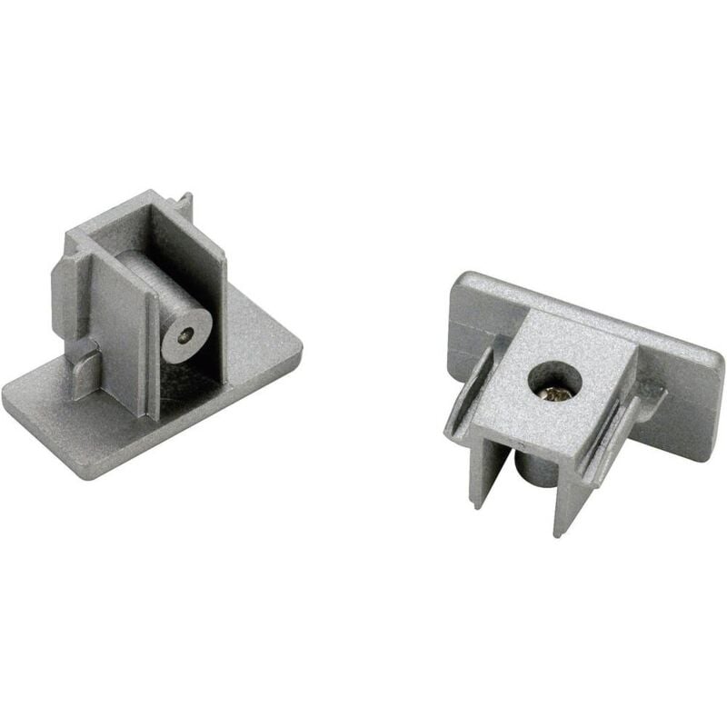 foto del prodotto slv componente per sistema su binario ad alta tensione parte finale kit da 2 monofase 143132 grigio argento