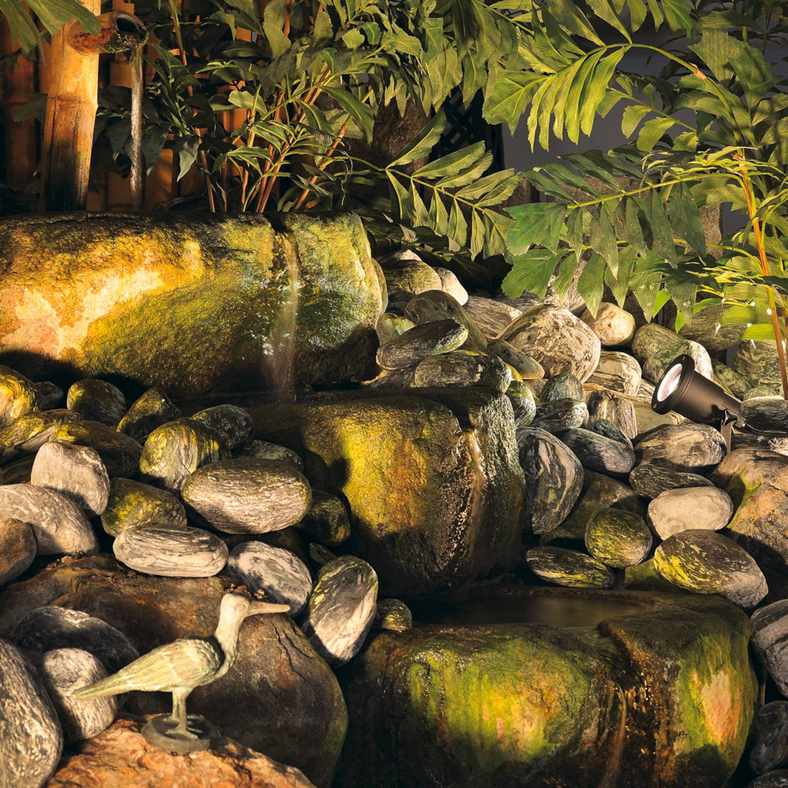 foto del prodotto slv faretto da esterno nautilus spike xl, nero, alluminio, 6,5 cm