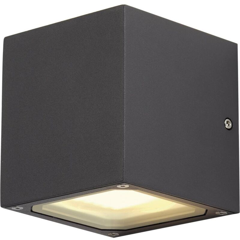 foto del prodotto slv sitra cube 232535 lampada da parete per esterno lampada a risparmio energetico, led monocolore gx53 18 w antracit