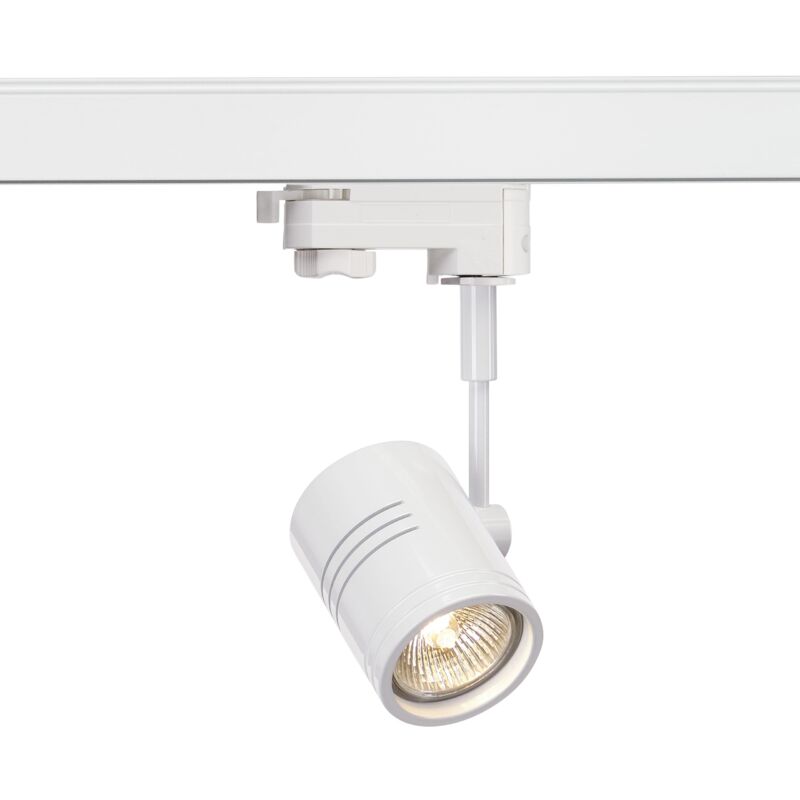 foto del prodotto slv trifase 1 led, faretto a plafone, sistema a binari, illuminazione di interni gu10, bima spot qpar51 50w bianco opaco