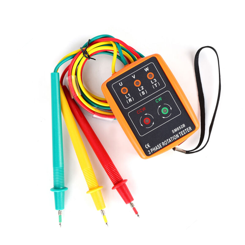 foto del prodotto sm 852b tester indicatore di rotazione dell ordine di sequenza trifase 60 v 600 v ca 20 hz 400 hz