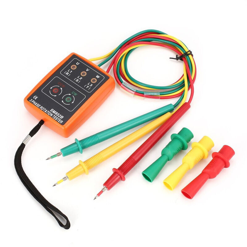 foto del prodotto sm852b tester di rotazione trifase indicatore di fase digitale rilevatore led cicalino misuratore di sequenza di fase