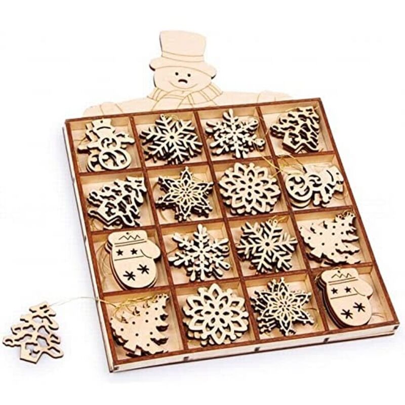 foto del prodotto small foot - 6675 pendaglio scatola pupazzo di neve, legno, multicolore, 17.5x1.5x25 cm