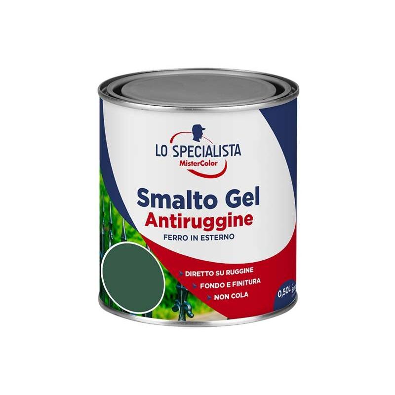 foto del prodotto smalto a solvente antiruggine verde 0,5 l