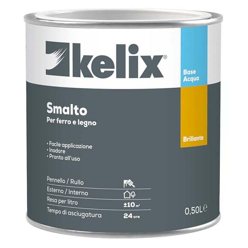 foto del prodotto smalto acqua kelix brillante 0,5 lt bianco freddo
