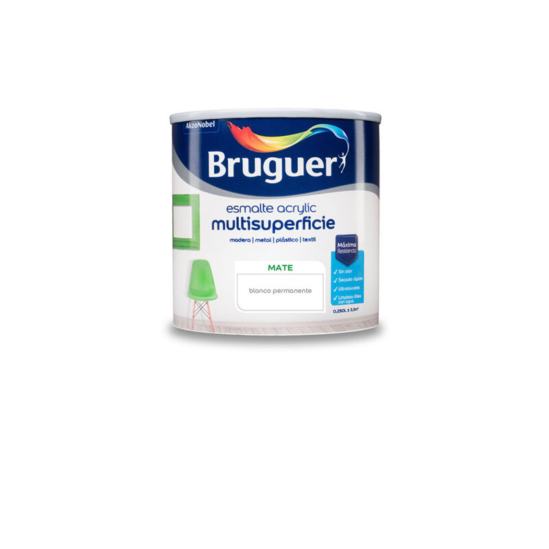 foto del prodotto smalto acrilico bruguer 5160685 250 ml permanent white mat