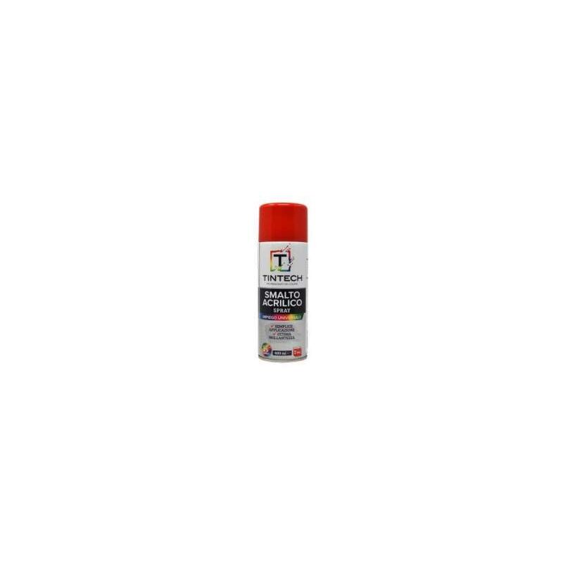 foto del prodotto smalto acrilico spray rosso traffico 400 ml verniciatura facile tintech