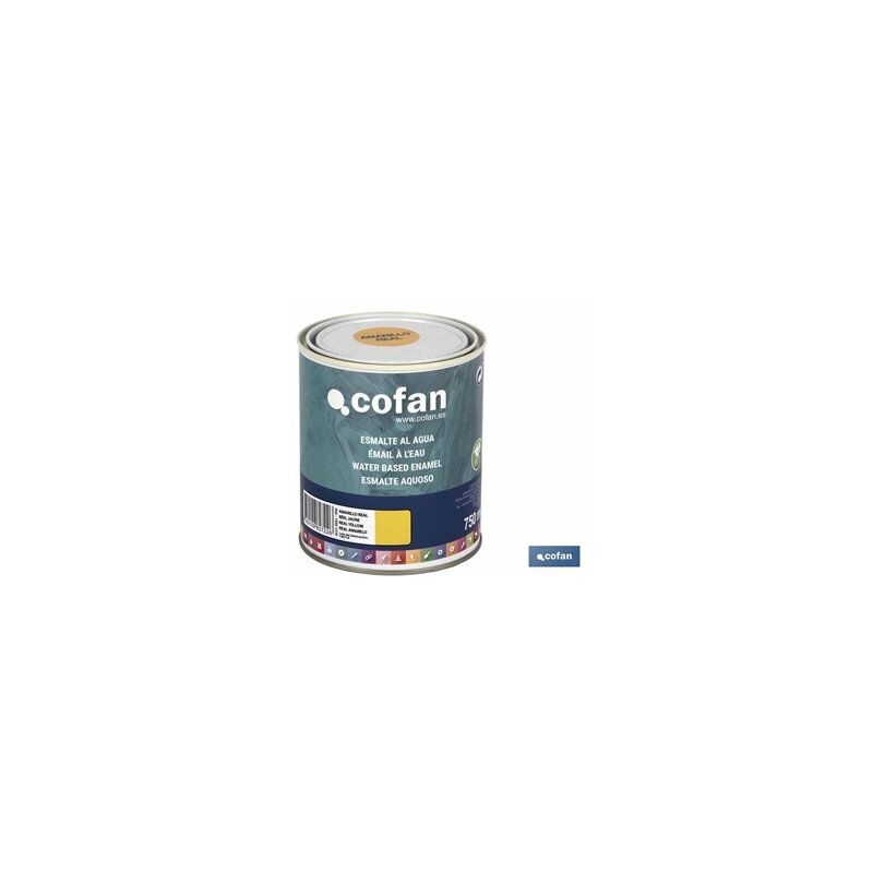 foto del prodotto smalto all acqua 750 ml giallo reale lucido