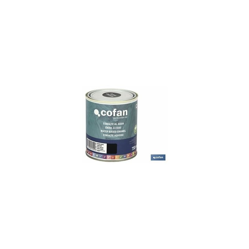 foto del prodotto smalto all acqua 750 ml nero opaco