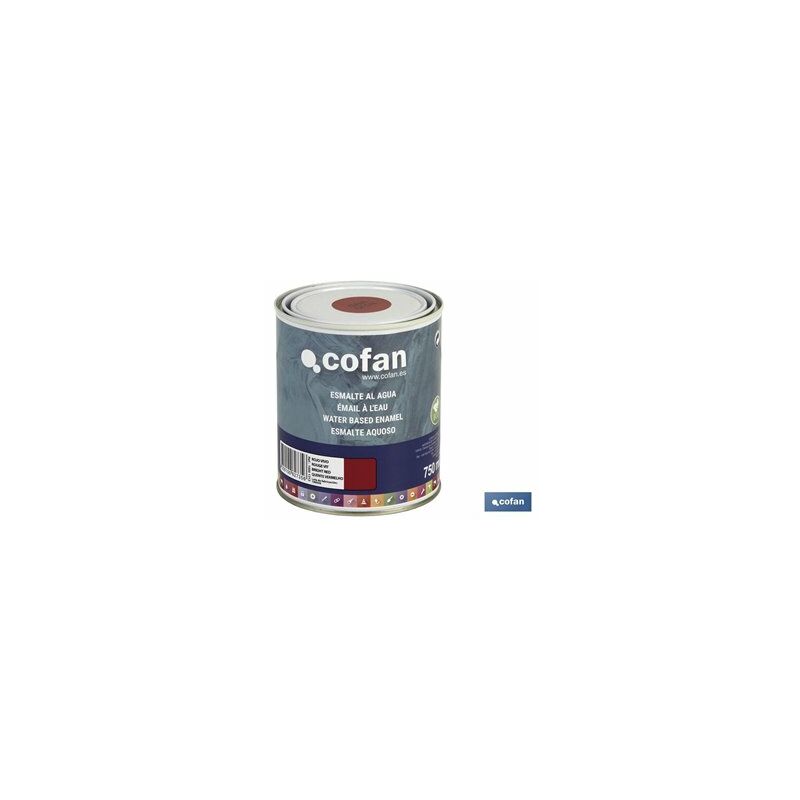 foto del prodotto smalto all acqua 750 ml rosso brillante brillante