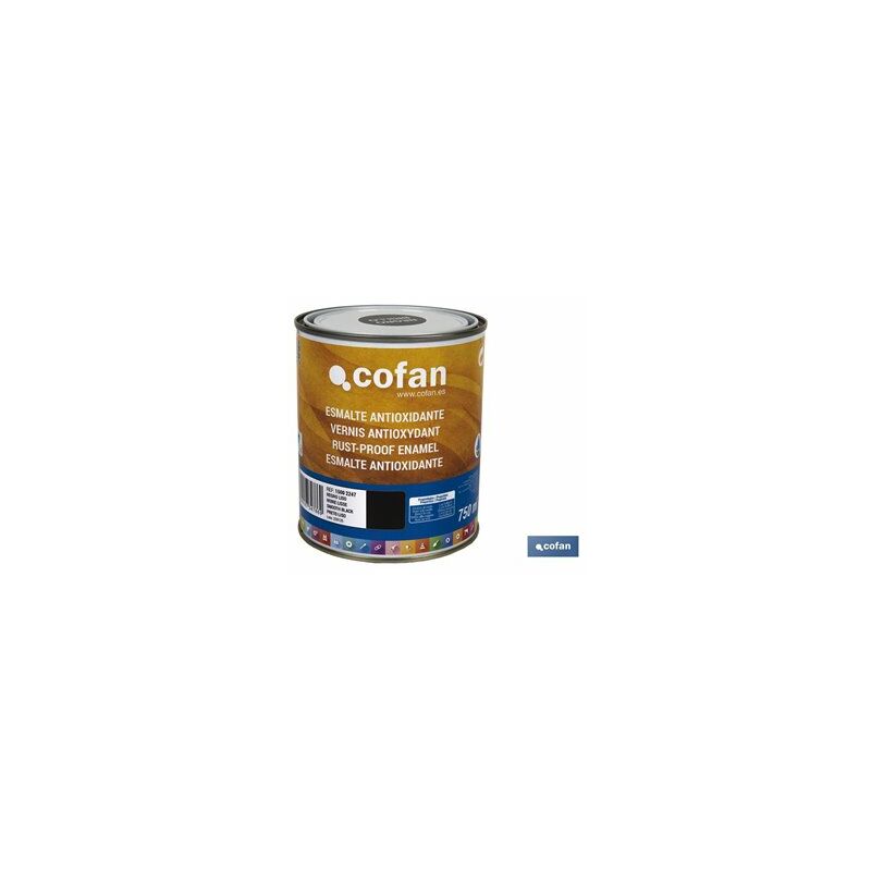 foto del prodotto smalto all acqua liscio antiossidante nero 750 ml