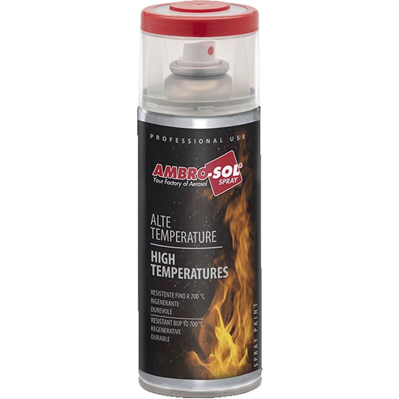 foto del prodotto smalto alte temperature bomboletta spray alta temperatura 400ml rosso freni
